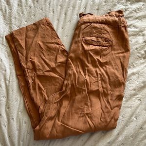 Paper bag pants.